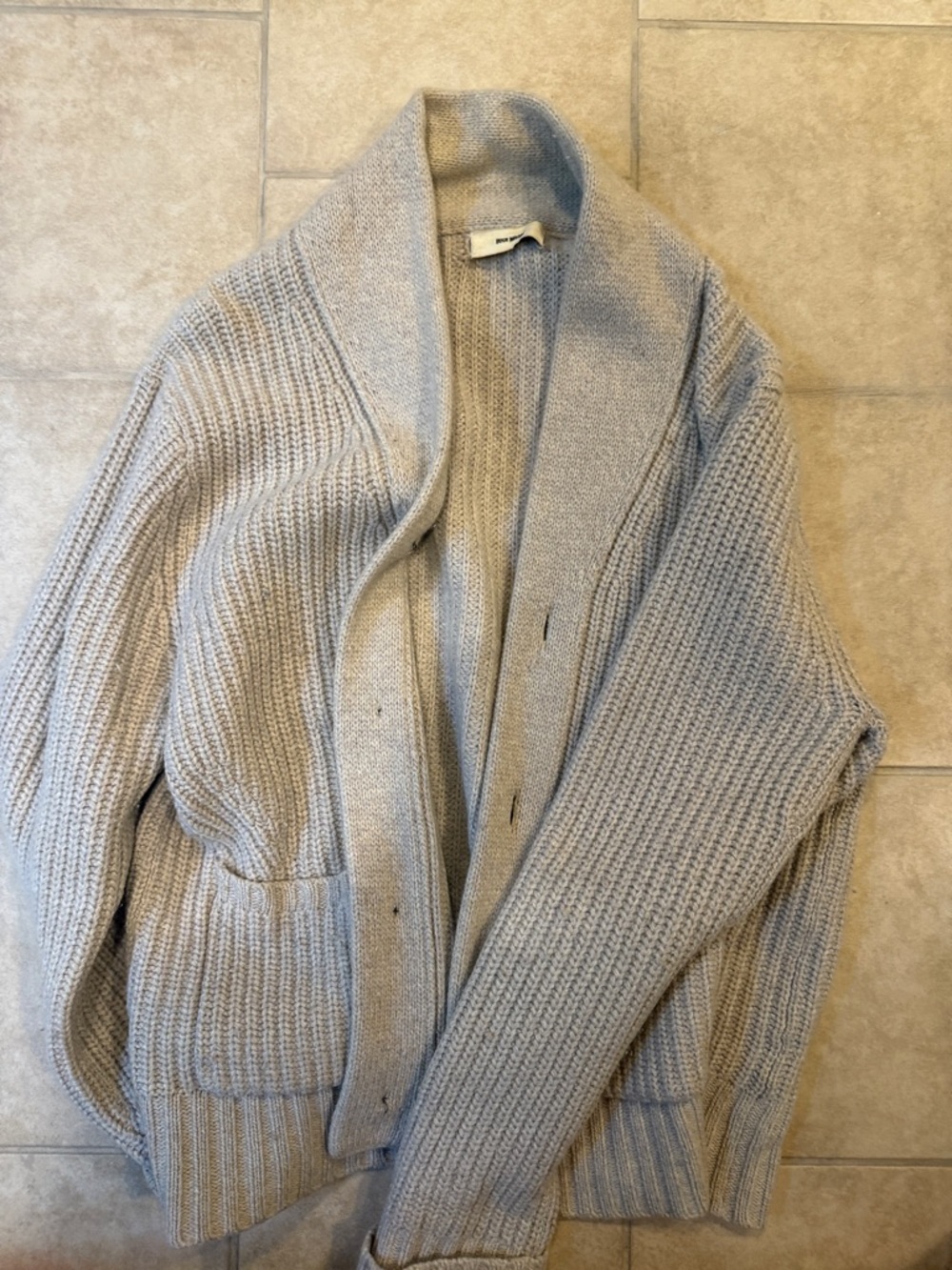 Buck Mason Tan Shawl Collar Cardigan